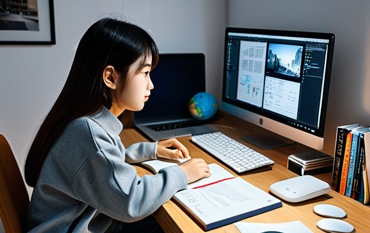 Study Scene**

"A young Japanese graphic design student, diligently studying with textbooks and a laptop, focused on Computer Graphics Operation certification materials. She is surrounded by design software manuals (Photoshop, Illustrator).  The setting is a cozy, modern apartment. She is wearing casual, comfortable clothes.  Close-up shot, detailed textures, soft lighting, studying late into the night. Safe for work, appropriate content, fully clothed, professional, family-friendly, perfect anatomy, correct proportions, natural pose, well-formed hands, proper finger count, natural body proportions."

**