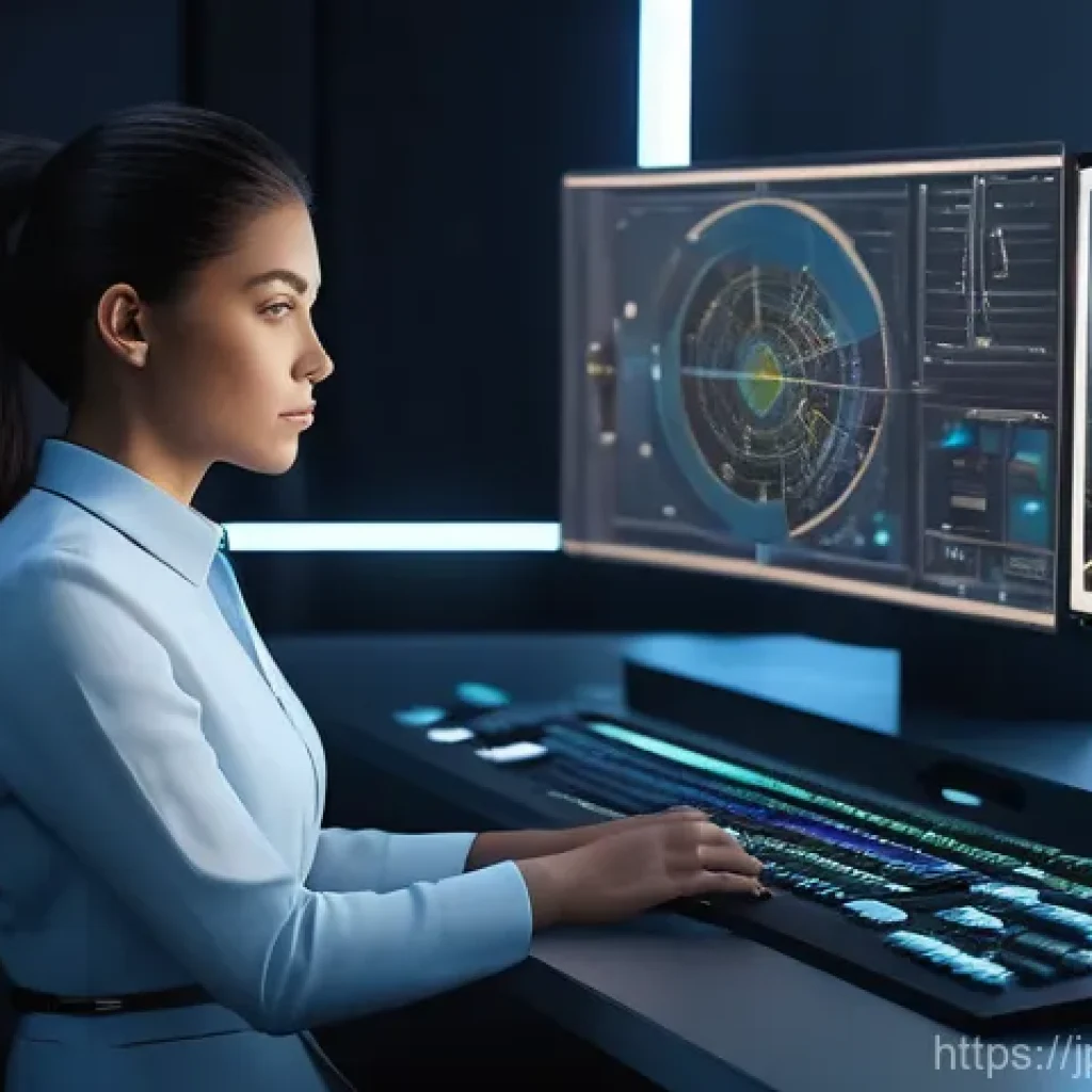 컴퓨터그래픽스운용기능사 공부 시작하기 좋은 시점 - **Prompt 1: Futuristic CG Studio with Real-time Rendering**
    "A professional female CG artist, el...